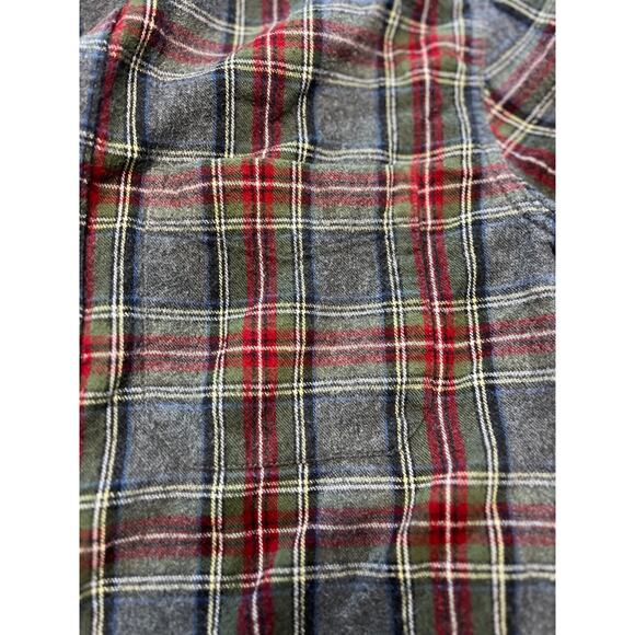 LL BEAN Long Sleeve Shirt Slightly Fitted Rustic Red Plaid Cotton MEDIUM Flannel - Picture 3 of 6